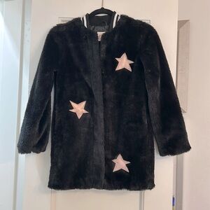 GB faux fur jacket with stars